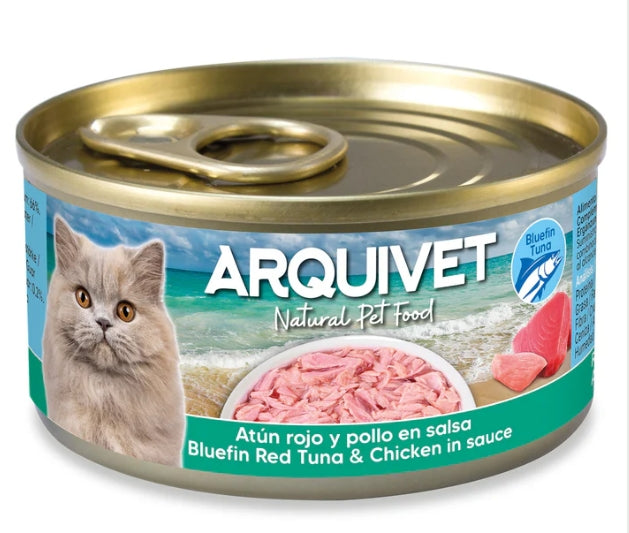 Thon rouge et poulet en sauce 80gr