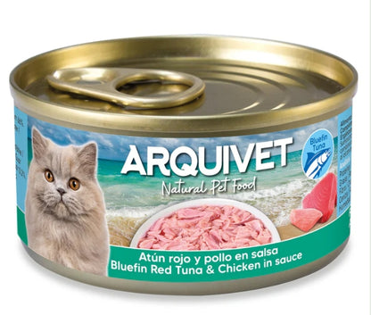 Thon rouge et poulet en sauce 80gr