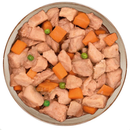 6 boites de 280gr, Ragout : poulet, canard, porc, boeuf, thon et oreille de porc