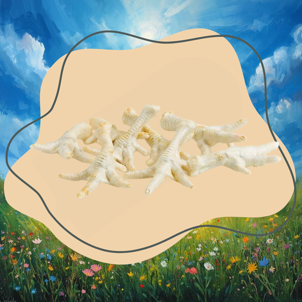 Pattes de poulet blanches 10PCES