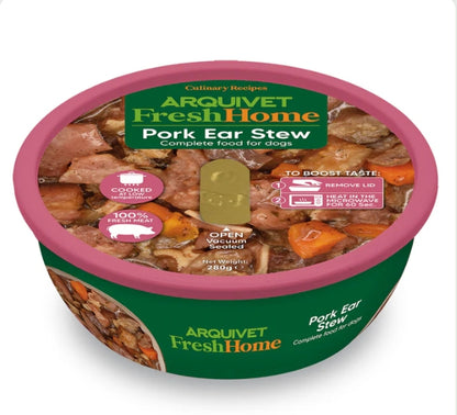 6 boites de 280gr, Ragout : poulet, canard, porc, boeuf, thon et oreille de porc