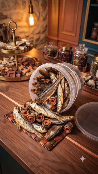 Seau de 5 litres poissons séchés pour chien